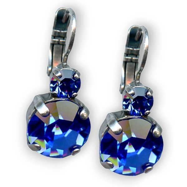 Mariana Earrings Adorable Sapphire Austrian Crystals My Treasures Coll.