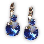 Mariana Earrings Gorgeous Sapphire Austrian Crystals My Treasures Coll. - Image 2