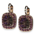 Mariana Earrings Wildberry/ Misty Coll. Alluring Amethyst Austrian Crystals