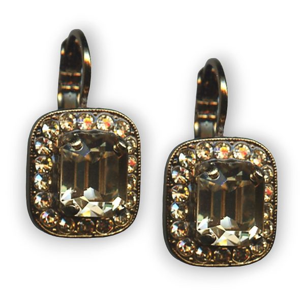 Mariana Earrings Gorgeous Golden Shadow Austrian Crystals My Treasures Coll.