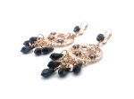 Earrings By Mariana Woman Boho Gypsy Jet and Black Diamond Swarovski Crystals - Image 3
