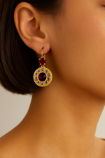 Earrings By Mariana Woman Charming Cyclamen Opal and Vitral Swarovski Crystals - Image 4