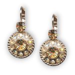 Mariana Earrings Dainty Golden Shadow Austrian Crystals My Treasures Coll. - Image 3