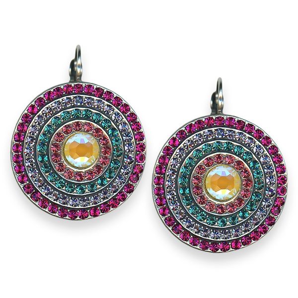 Mariana Earrings Poppy Coll. Fab Sun Kissed Sunshine, Rose, Teal, Tanzanite, & Fuchsia Austrian Crystals