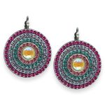 Mariana Earrings Poppy Coll. Fab Sun Kissed Sunshine, Rose, Teal, Tanzanite, & Fuchsia Austrian Crystals - Image 2