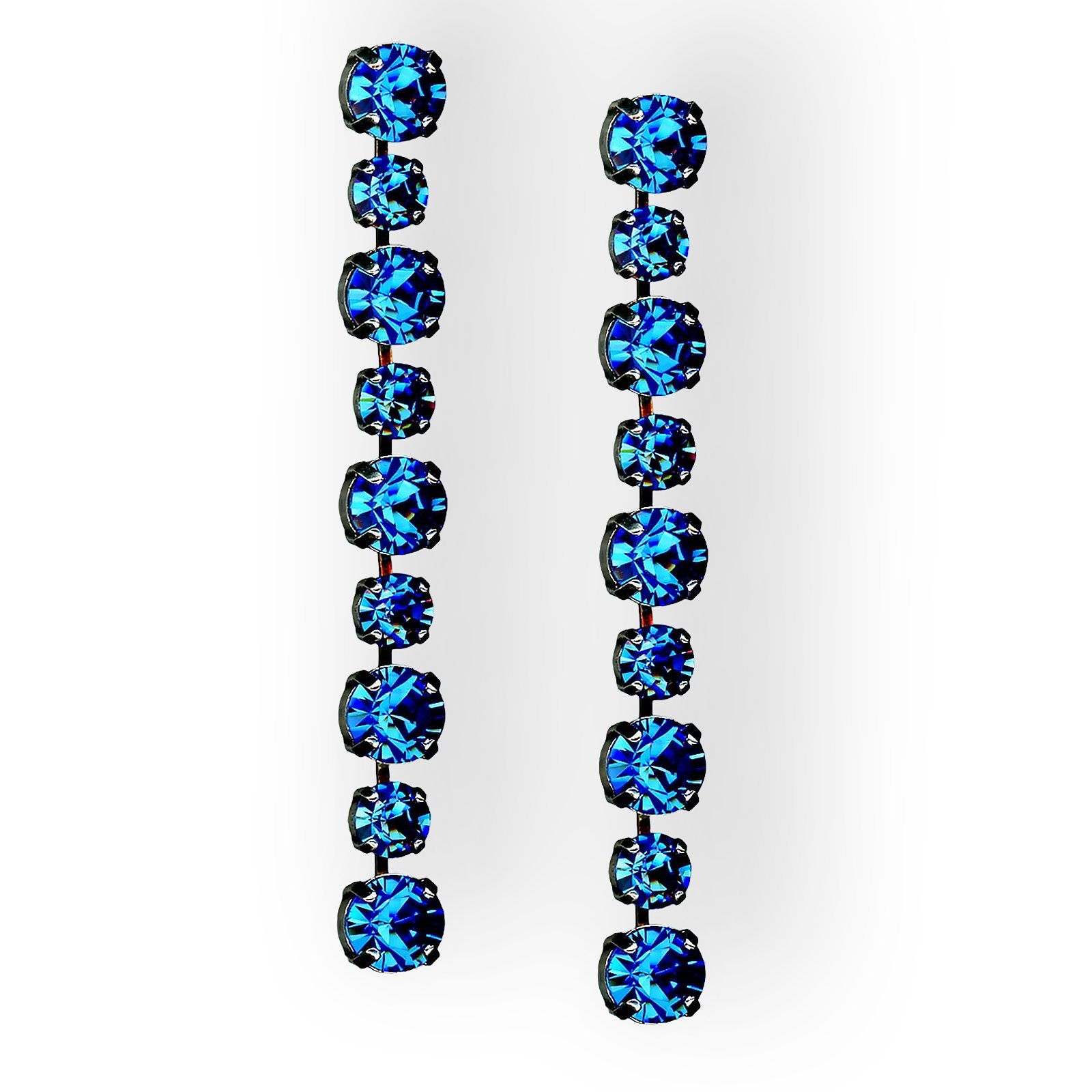 E-1091-206206-SP2 (1) Earrings By Mariana Woman Elegant Sapphire Swarovski Crystals - Image 1