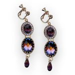 Mariana Earrings Wildberry / Misty Coll. Fab Amethyst Mineral & Violet Austrian Crystals. - Image 2