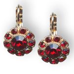 Mariana Earrings Floral Siam Austrian Crystals Primrose Cocktail Hour Coll. - Image 3