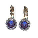 Mariana Earrings Wildberry / Misty Coll. Floral Sapphire and Amethyst Austrian Crystals