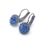 Earrings By Mariana Woman Beautiful Floral Sapphire Swarovski Crystals