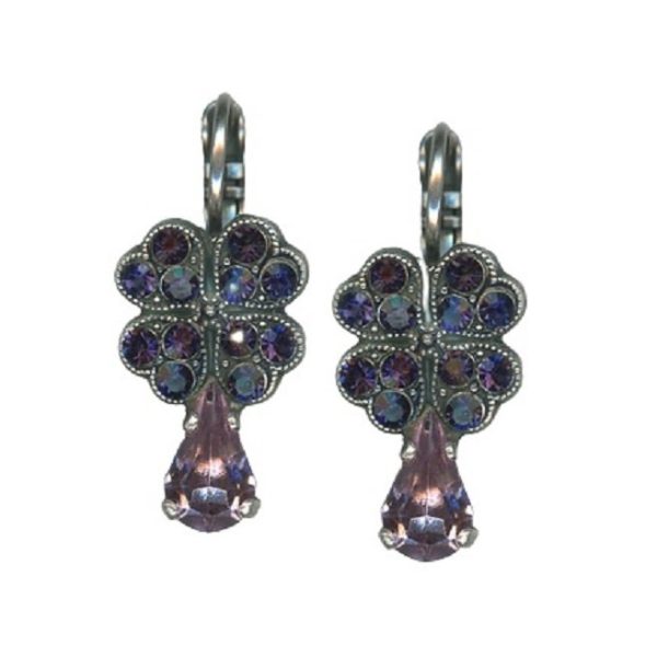 Mariana Earrings Wildberry / Misty Coll. Purple Velvet & Lt Amethyst Austrian Crystals
