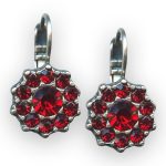 Mariana Earrings Dainty Floral Siam Austrian Crystals Primrose Cocktail Hour Coll.
