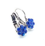 Earrings By Mariana Woman Dainty Floral Sapphire Swarovski Crystals - Image 2