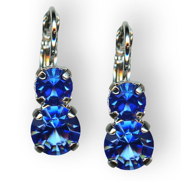 Mariana Earrings Charming Sapphire Austrian Crystals My Treasures Coll.