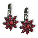Mariana Earrings Lady In Red Coll. Dainty Floral Siam & Red Coral Austrian Crystals