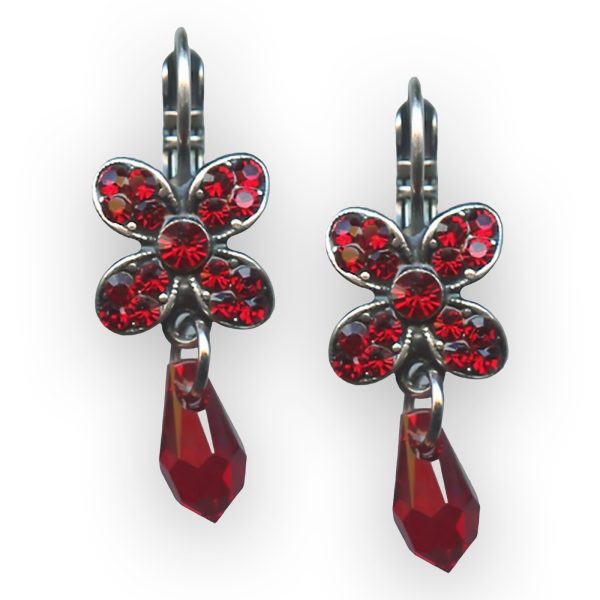 Mariana Earrings Adorable Siam Austrian Crystals Primrose Cocktail Hour Coll.