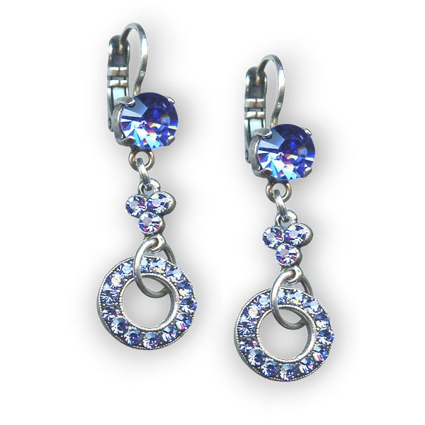 Mariana Earrings Beautiful Sapphire Austrian Crystals My Treasures Coll.