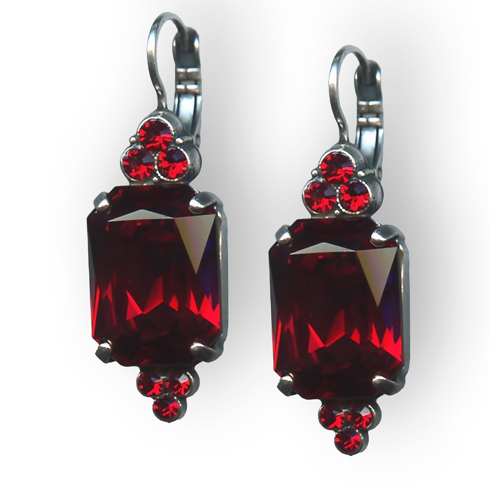 E-1283-208208-SP6 (1) Mariana Earrings Elegant Siam Austrian Crystals Primrose Cocktail Hour Coll. - Image 1