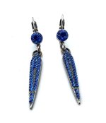 Earrings By Mariana Woman Drop Fashionable Sapphire Swarovski Crystals - Image 3