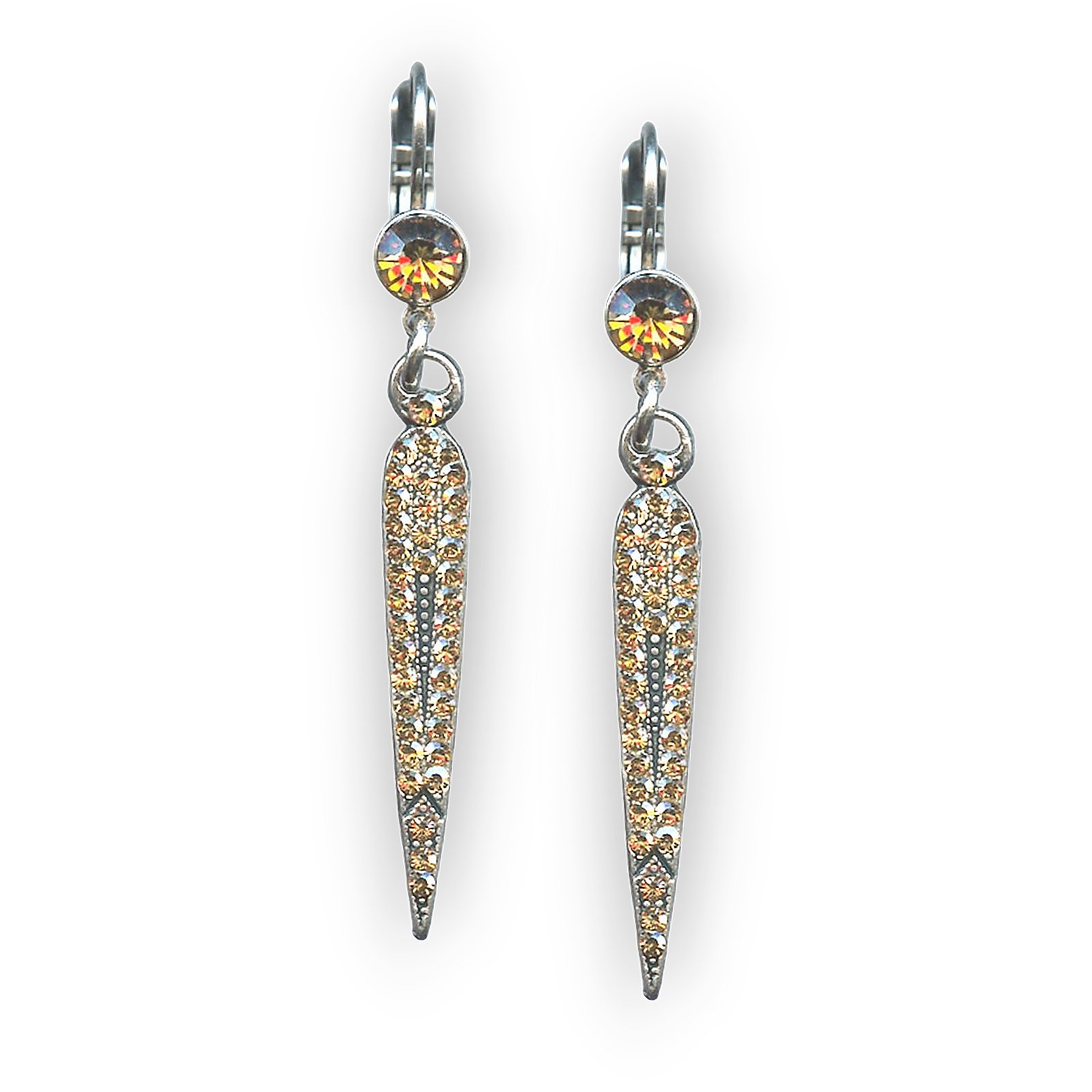 E-1304-216216-SP6 (1) Mariana Earrings Fashionable Golden Shadow Austrian Crystals My Treasures Coll. - Image 1