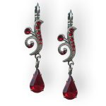 Mariana Earrings Beautiful Siam Austrian Crystals Primrose Cocktail Hour Coll.
