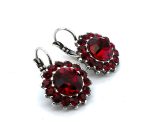 Earrings By Mariana Woman Classic Flower Shape Siam Swarovski Crystals - Image 3