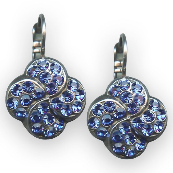 Earrings By Mariana Woman Clover Shaped Sapphire Swarovski Crystals