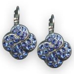 Earrings By Mariana Woman Clover Shaped Sapphire Swarovski Crystals - Image 3