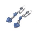 Earrings By Mariana Woman Dangling Floral Sapphire Swarovski Crystals - Image 3