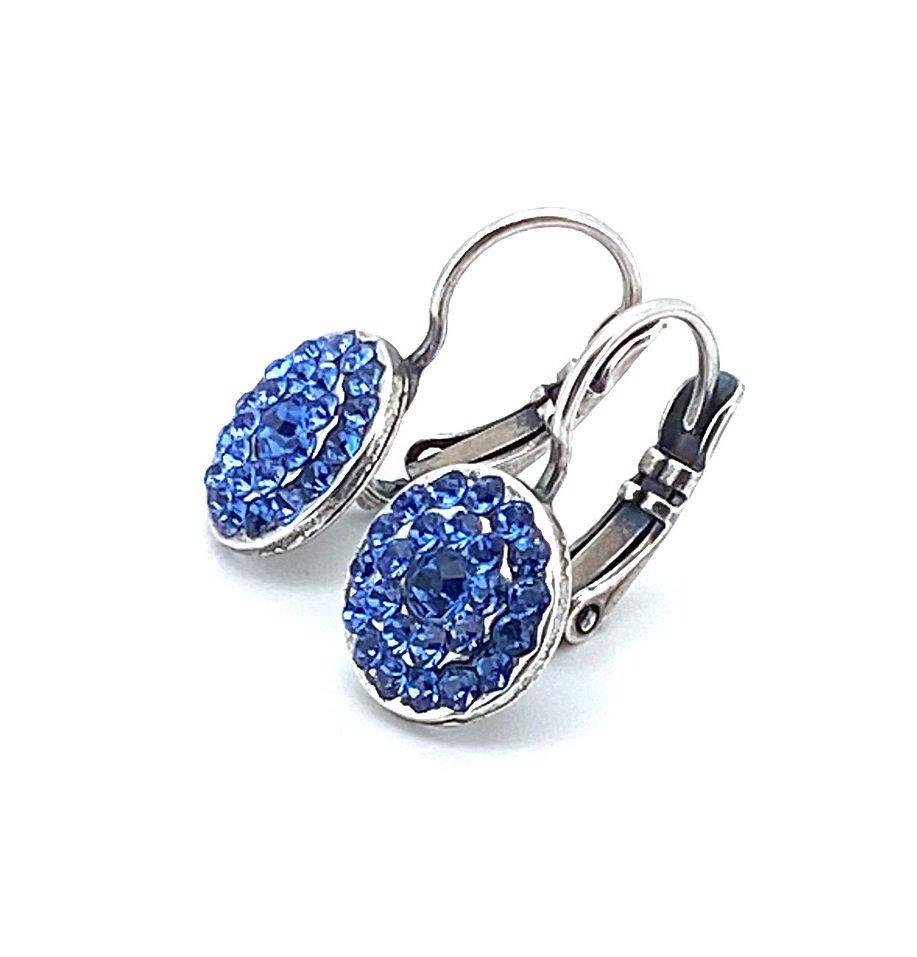 E-1344-206206-SP6 (2) Earrings By Mariana Woman Charming Sapphire Swarovski Crystals - Image 1