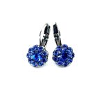 Earrings By Mariana Woman Lovely Flower Shape Sapphire Swarovski Crystals