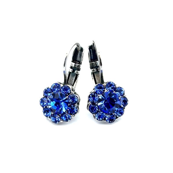 Earrings By Mariana Woman Lovely Flower Shape Sapphire Swarovski Crystals