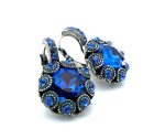 Mariana Earrings My Treasures Coll. Elegant Sapphire Austrian Crystals - Image 3
