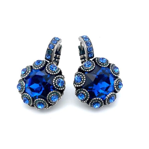 Mariana Earrings My Treasures Coll. Elegant Sapphire Austrian Crystals