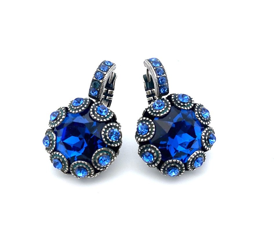 E-1386-206206-SP6 (3) Mariana Earrings My Treasures Coll. Elegant Sapphire Austrian Crystals - Image 1