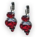 Earrings By Mariana Woman Gorgeous Oval Siam Swarovski Crystals - Image 3