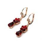 Earrings By Mariana Lady In Red Coll. Siam and Coral Swarovski Crystals