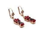 Earrings By Mariana Lady In Red Coll. Siam and Coral Swarovski Crystals - Image 3