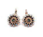 Earrings By Mariana Botanica Coll. Floral Black Diamond, Jet, & Moonlight Austrian Crystals Black Orchid - Image 2