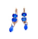 Earrings By Mariana Woman Simply Elegant Sapphire Swarovski Crystals - Image 2