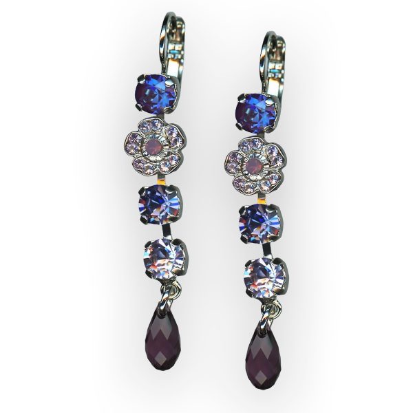 Mariana Earrings Wildberry / Misty Coll. Lovely Sun Kissed Plum, Violet, Cyclamen Opal, & Amethyst Austrian Crystals
