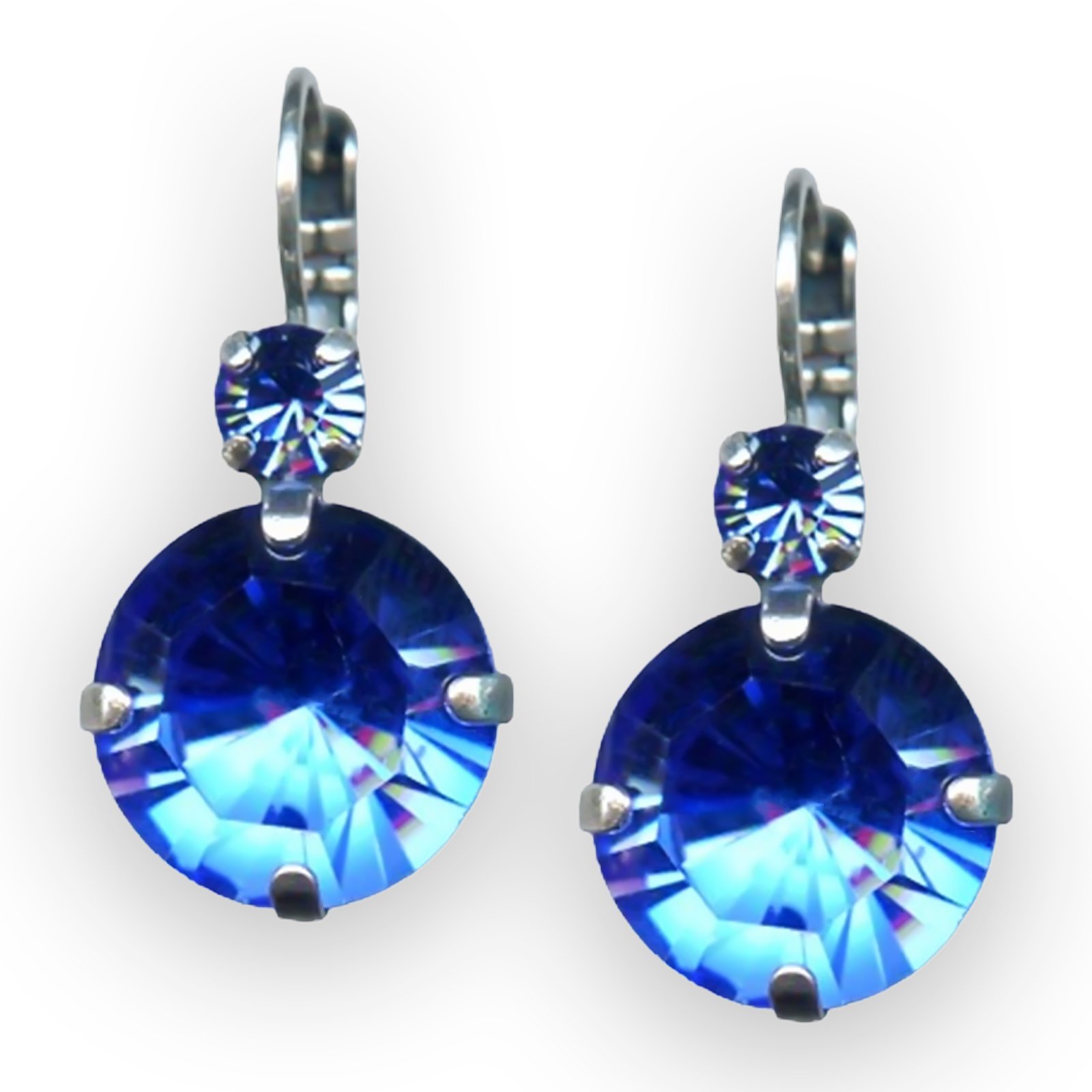 E-1506-206206-SP6 (1) Earrings By Mariana Woman Exquisite Sapphire Swarovski Crystals - Image 1