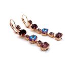 Mariana Earrings Wildberry/ Misty Coll. Stunning Sun Kissed Plum, Amethyst, & Ant. Pink Austrian Crystals - Image 3
