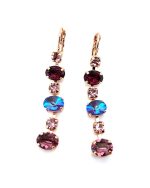 Mariana Earrings Wildberry/ Misty Coll. Stunning Sun Kissed Plum, Amethyst, & Ant. Pink Austrian Crystals - Image 2
