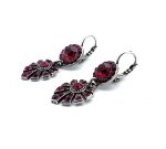 Earrings By Mariana Primrose Cocktail Hour Coll. Boho Gypsy Siam Austrian Crystals