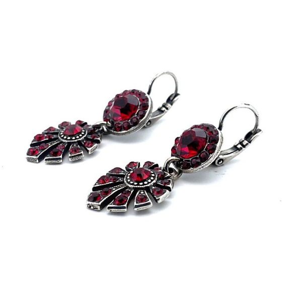 Earrings By Mariana Primrose Cocktail Hour Coll. Boho Gypsy Siam Austrian Crystals