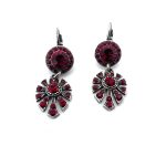 Earrings By Mariana Primrose Cocktail Hour Coll. Boho Gypsy Siam Austrian Crystals - Image 2