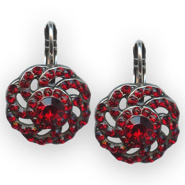 Mariana Earrings Beautiful Siam Austrian Crystals Primrose Cocktail Hour Coll.