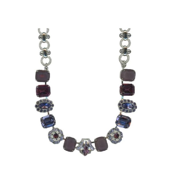 Mariana Necklace Wildberry / Misty Coll. Purples, Capri Blue, Peach, & Vitral Light Austrian Crystals