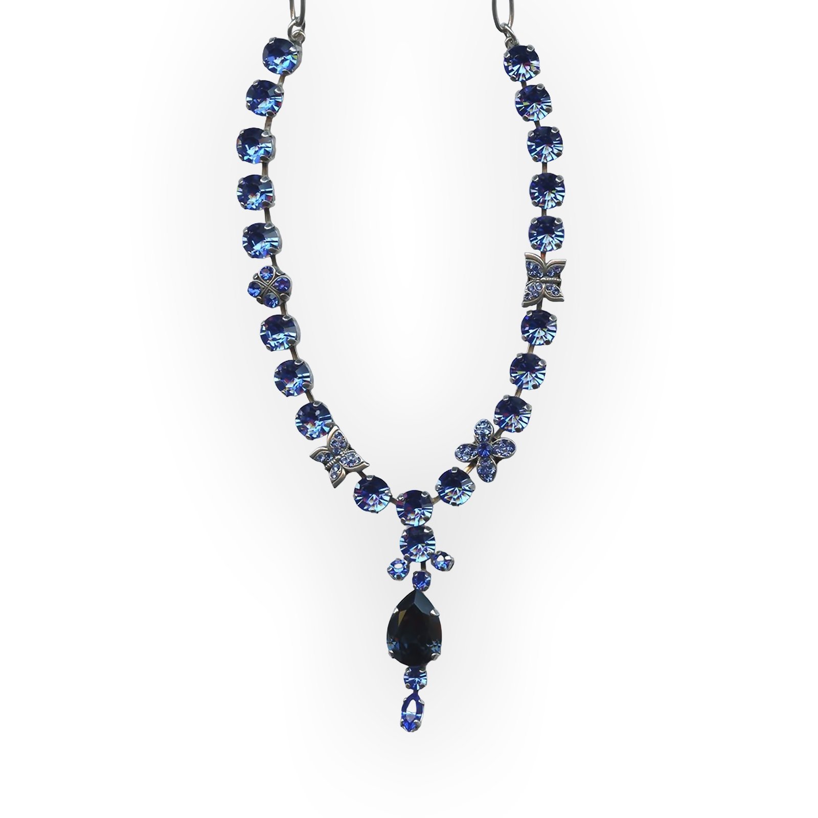 N-3068-6-206206-SP (1) Necklace By Mariana Woman Elegant Sapphire Swarovski Crystals - Image 1